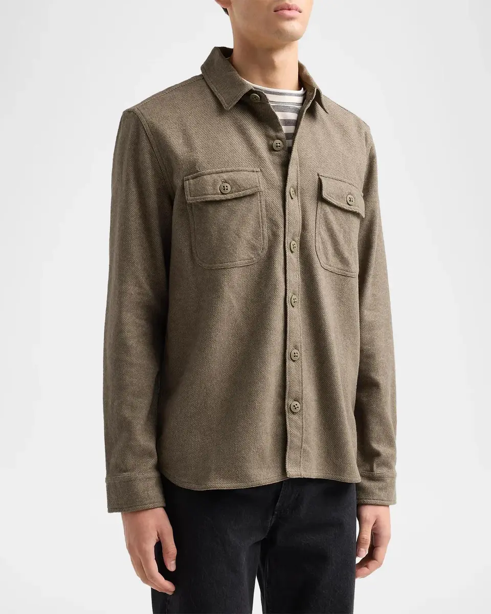 PAIGE Men's Seymore Brushed Cotton Twill Shirt Jacket | Thumbnail 5 PAIGE Men's Seymore Brushed Cotton Twill Shirt Jacket | Thumbnail 5
