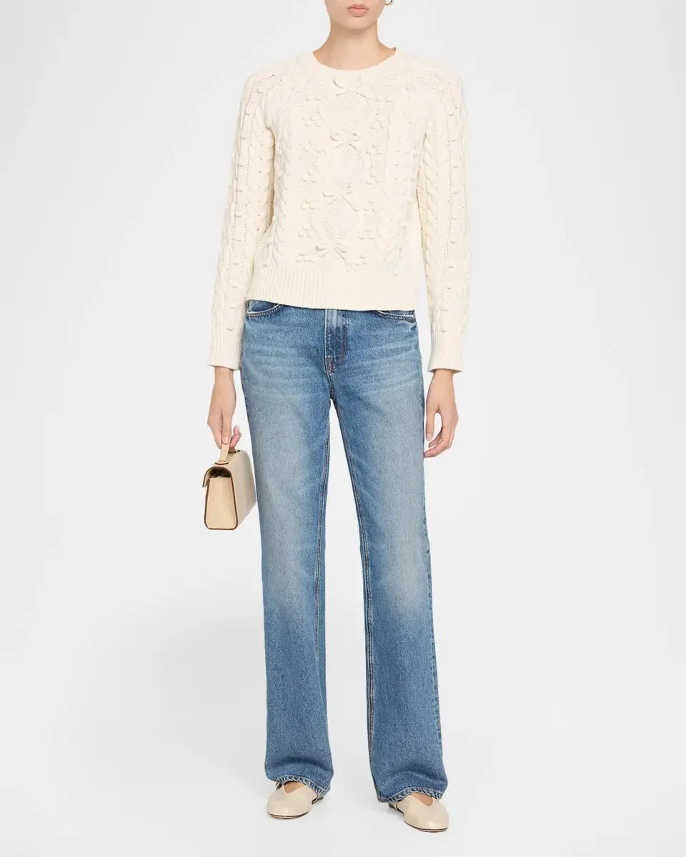 LoveShackFancy Mavelle Wool-Blend Sweater | Thumbnail 2 LoveShackFancy Mavelle Wool-Blend Sweater | Thumbnail 2
