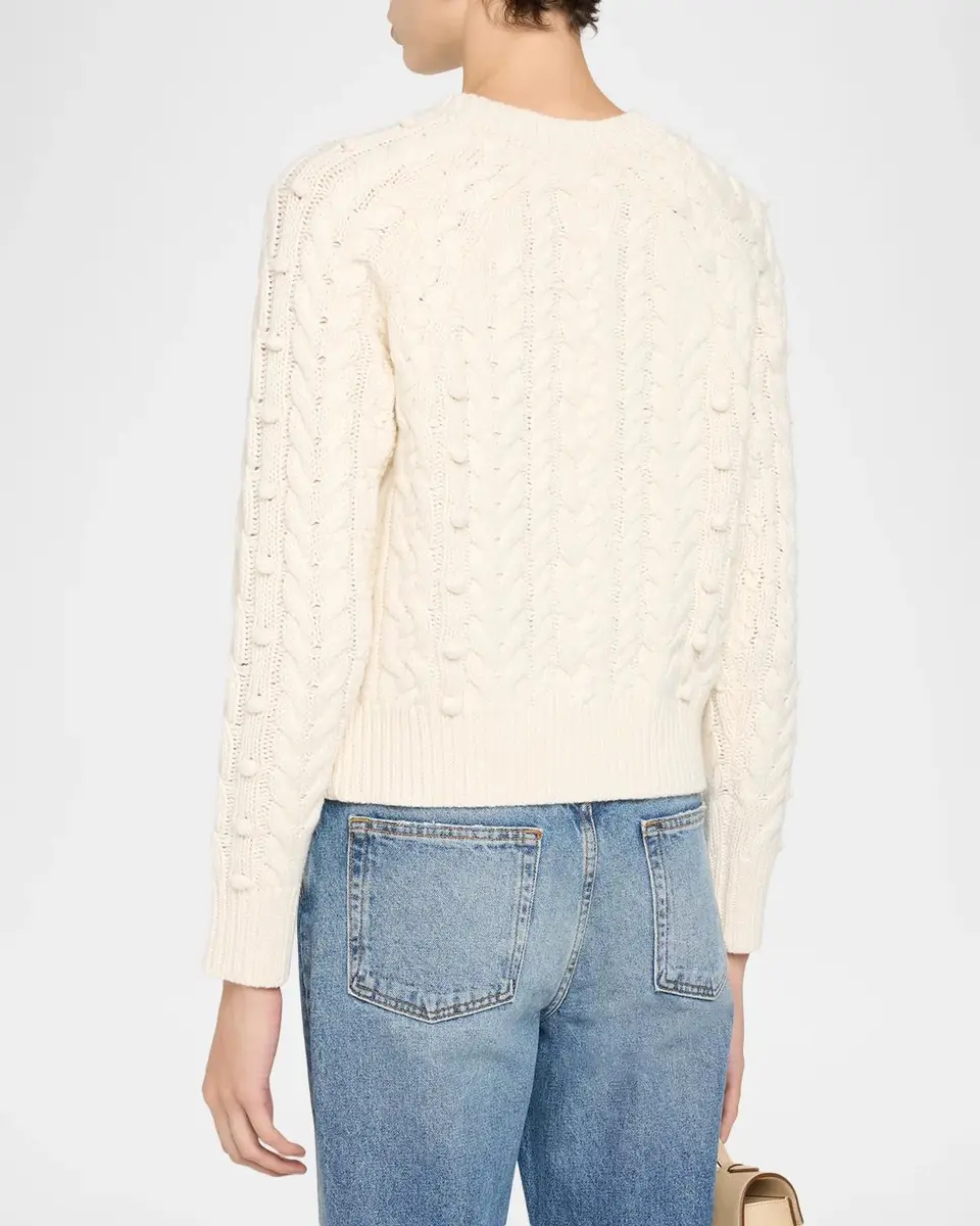 LoveShackFancy Mavelle Wool-Blend Sweater | Thumbnail 3 LoveShackFancy Mavelle Wool-Blend Sweater | Thumbnail 3