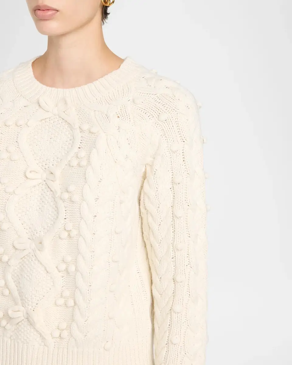 LoveShackFancy Mavelle Wool-Blend Sweater | Thumbnail 5 LoveShackFancy Mavelle Wool-Blend Sweater | Thumbnail 5