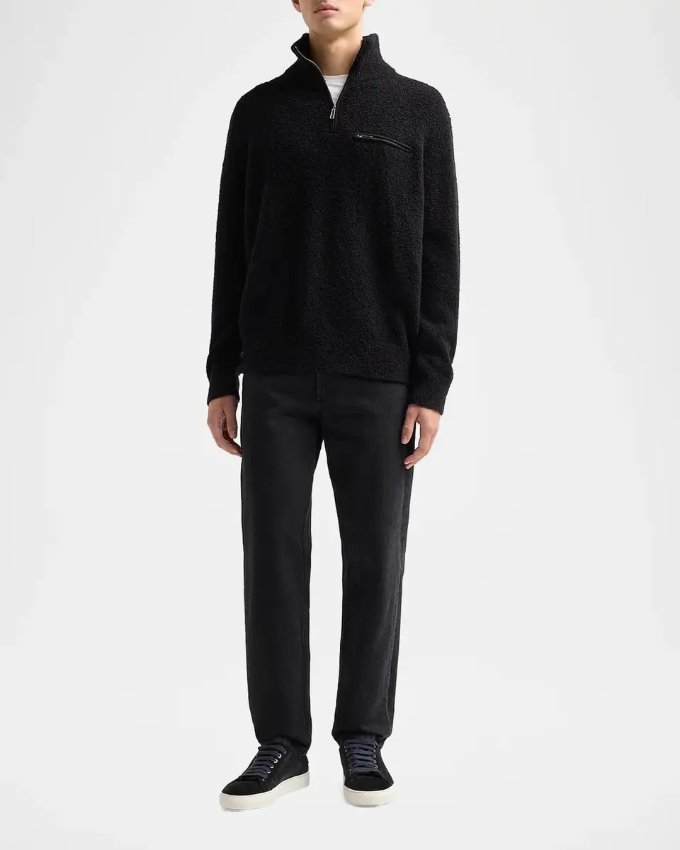 PAIGE Men's Donover Boucle Quarter-Zip Sweater | Thumbnail 2