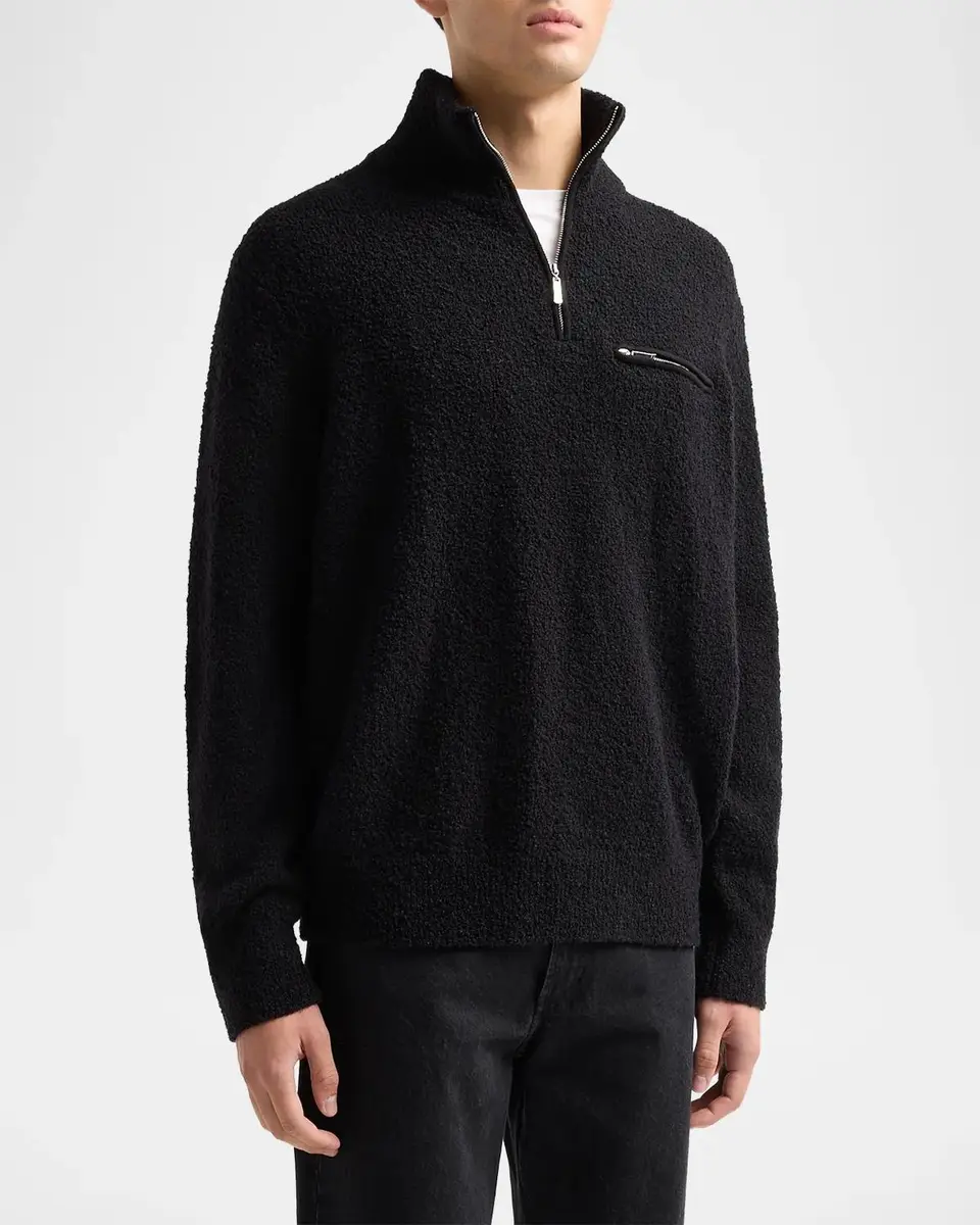 PAIGE Men's Donover Boucle Quarter-Zip Sweater | Thumbnail 4