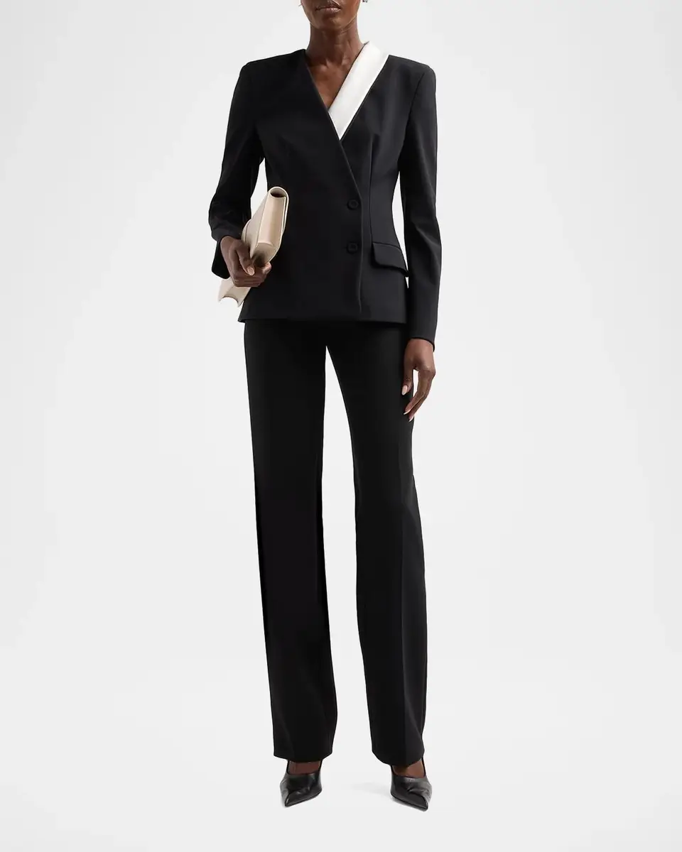 Chiara Boni La Petite Robe Edris Two-Tone Blazer | Thumbnail 2 Chiara Boni La Petite Robe Edris Two-Tone Blazer | Thumbnail 2