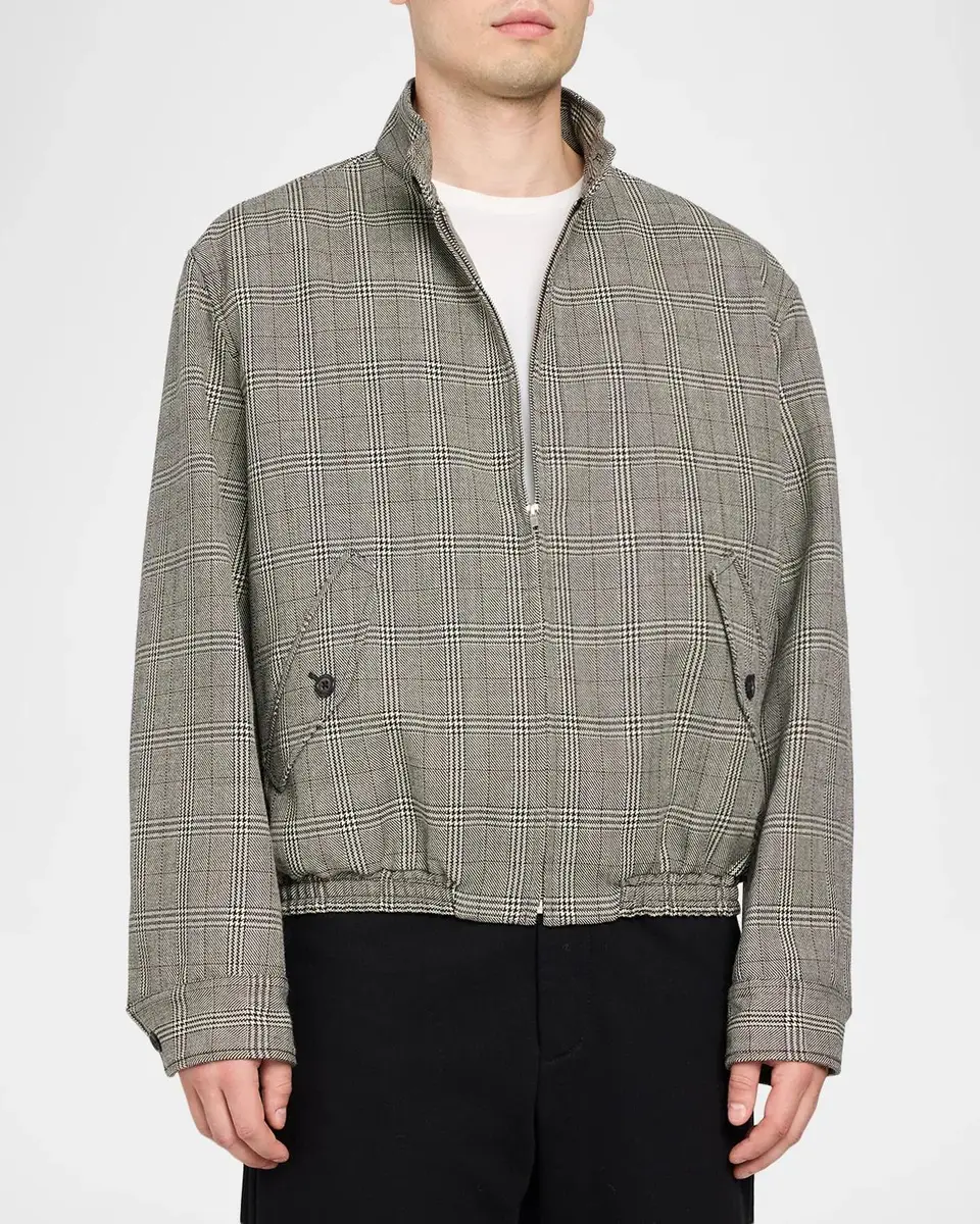 Marni Men's Plaid Virgin Wool Jacket | Thumbnail 4