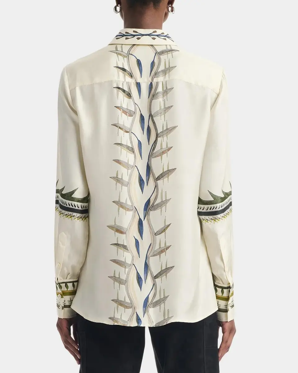 Altuzarra Chika Printed Silk Twill Button-Front Top | Thumbnail 3 Altuzarra Chika Printed Silk Twill Button-Front Top | Thumbnail 3