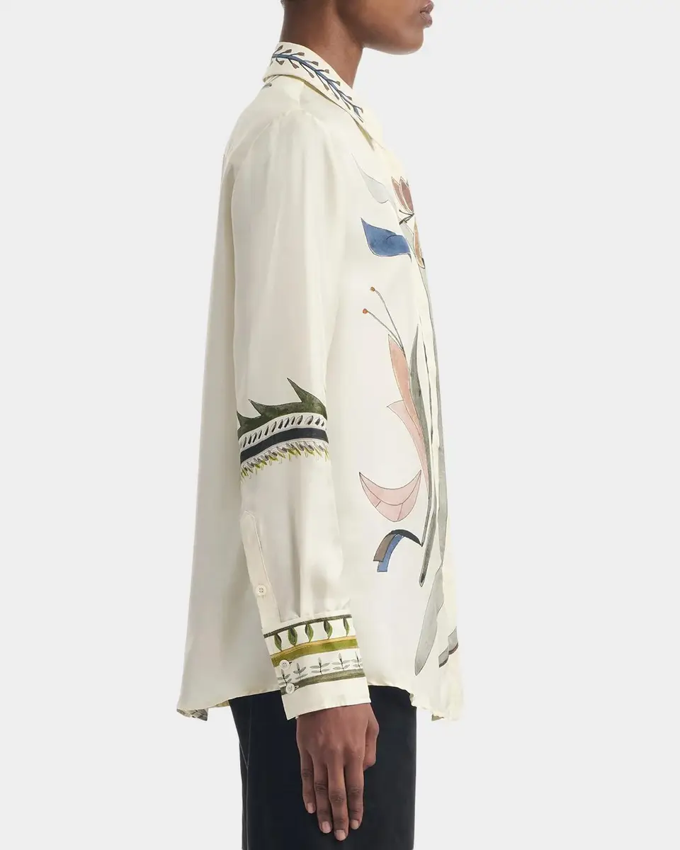 Altuzarra Chika Printed Silk Twill Button-Front Top | Thumbnail 6 Altuzarra Chika Printed Silk Twill Button-Front Top | Thumbnail 6