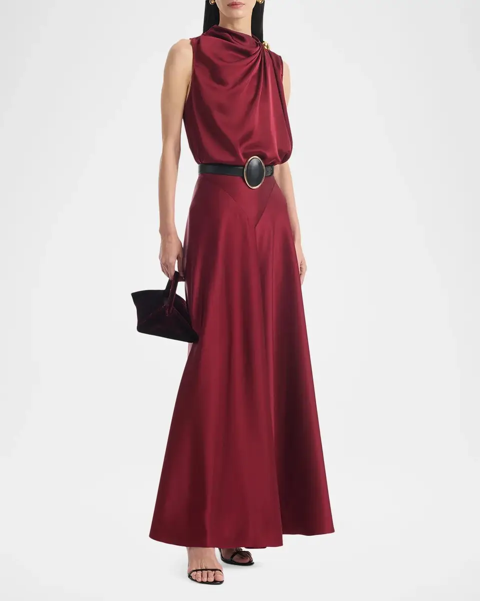 Altuzarra Alden Embellished Draped Satin Sleeveless Top | Thumbnail 2 Altuzarra Alden Embellished Draped Satin Sleeveless Top | Thumbnail 2