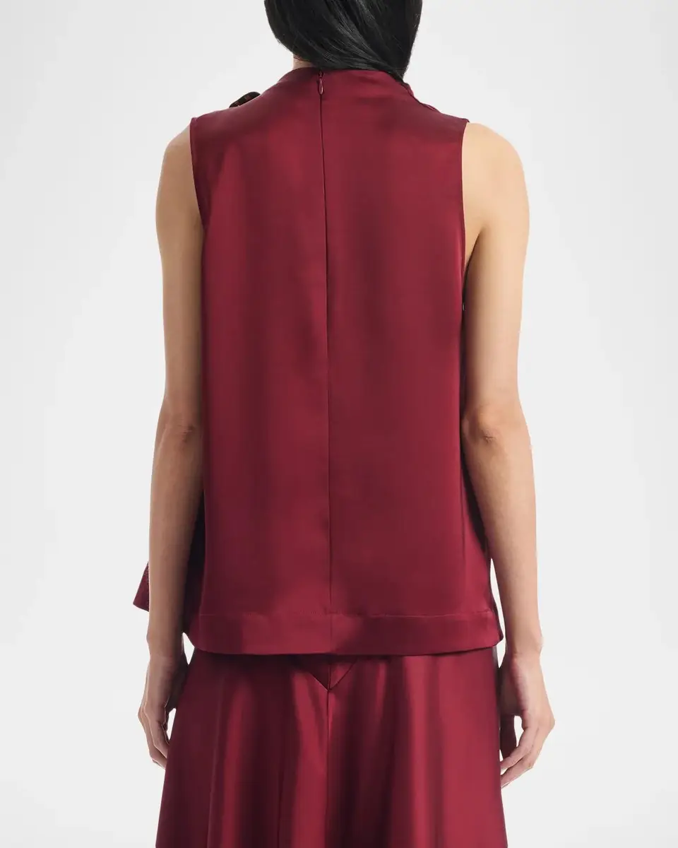 Altuzarra Alden Embellished Draped Satin Sleeveless Top | Thumbnail 3 Altuzarra Alden Embellished Draped Satin Sleeveless Top | Thumbnail 3