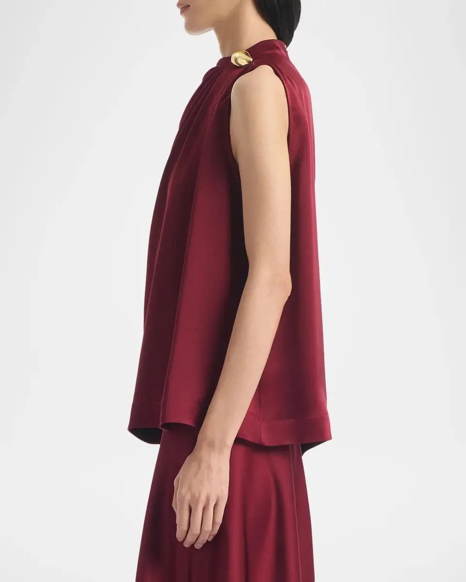 Altuzarra Alden Embellished Draped Satin Sleeveless Top | Thumbnail 6 Altuzarra Alden Embellished Draped Satin Sleeveless Top | Thumbnail 6