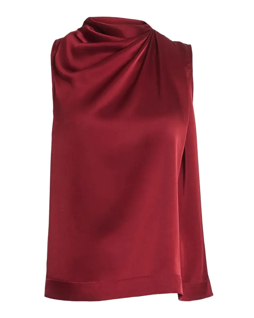 Alden Embellished Draped Satin Sleeveless Top Alden Embellished Draped Satin Sleeveless Top
