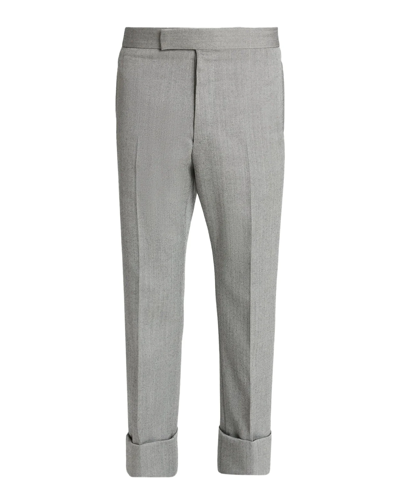 Thom Browne Men's Wool Herringbone Backstrap Trousers