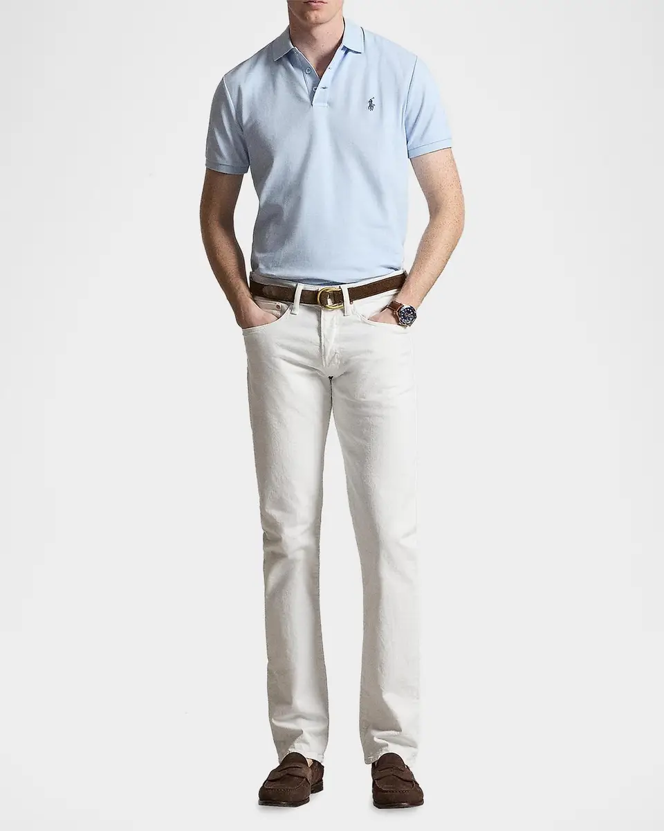 Polo Ralph Lauren Men's Custom-Slim-Fit Stretch Mesh Polo Shirt | Thumbnail 2 Polo Ralph Lauren Men's Custom-Slim-Fit Stretch Mesh Polo Shirt | Thumbnail 2