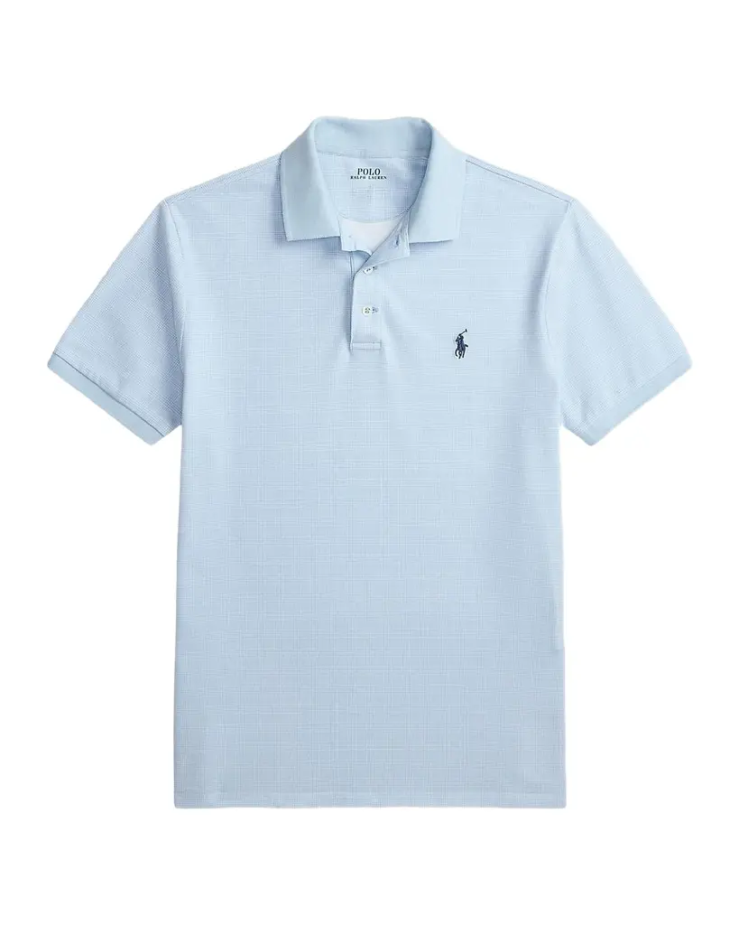 Men's Custom-Slim-Fit Stretch Mesh Polo Shirt Men's Custom-Slim-Fit Stretch Mesh Polo Shirt