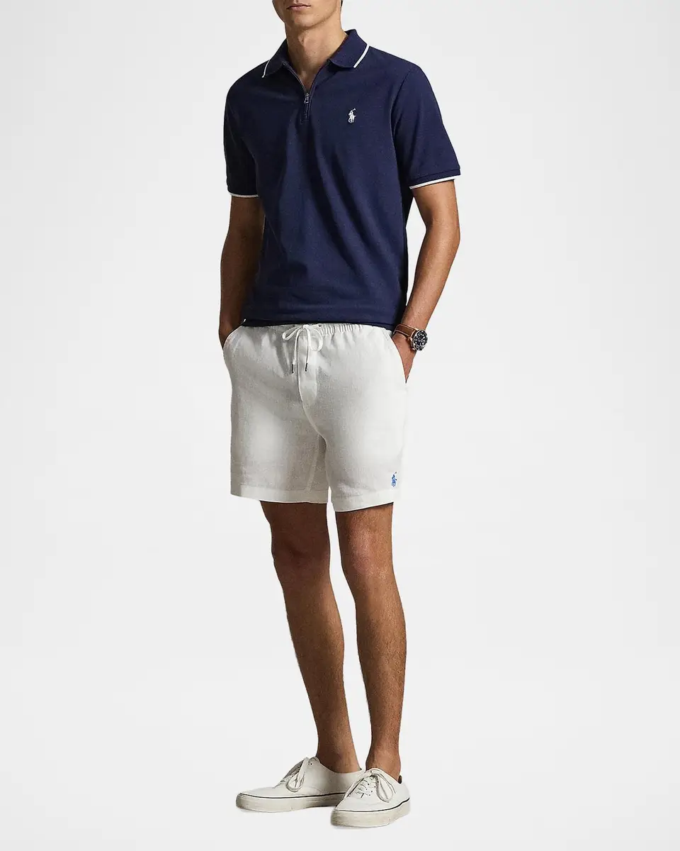 Polo Ralph Lauren Men's Classic-Fit Stretch Mesh Zip Polo Shirt | Thumbnail 2 Polo Ralph Lauren Men's Classic-Fit Stretch Mesh Zip Polo Shirt | Thumbnail 2