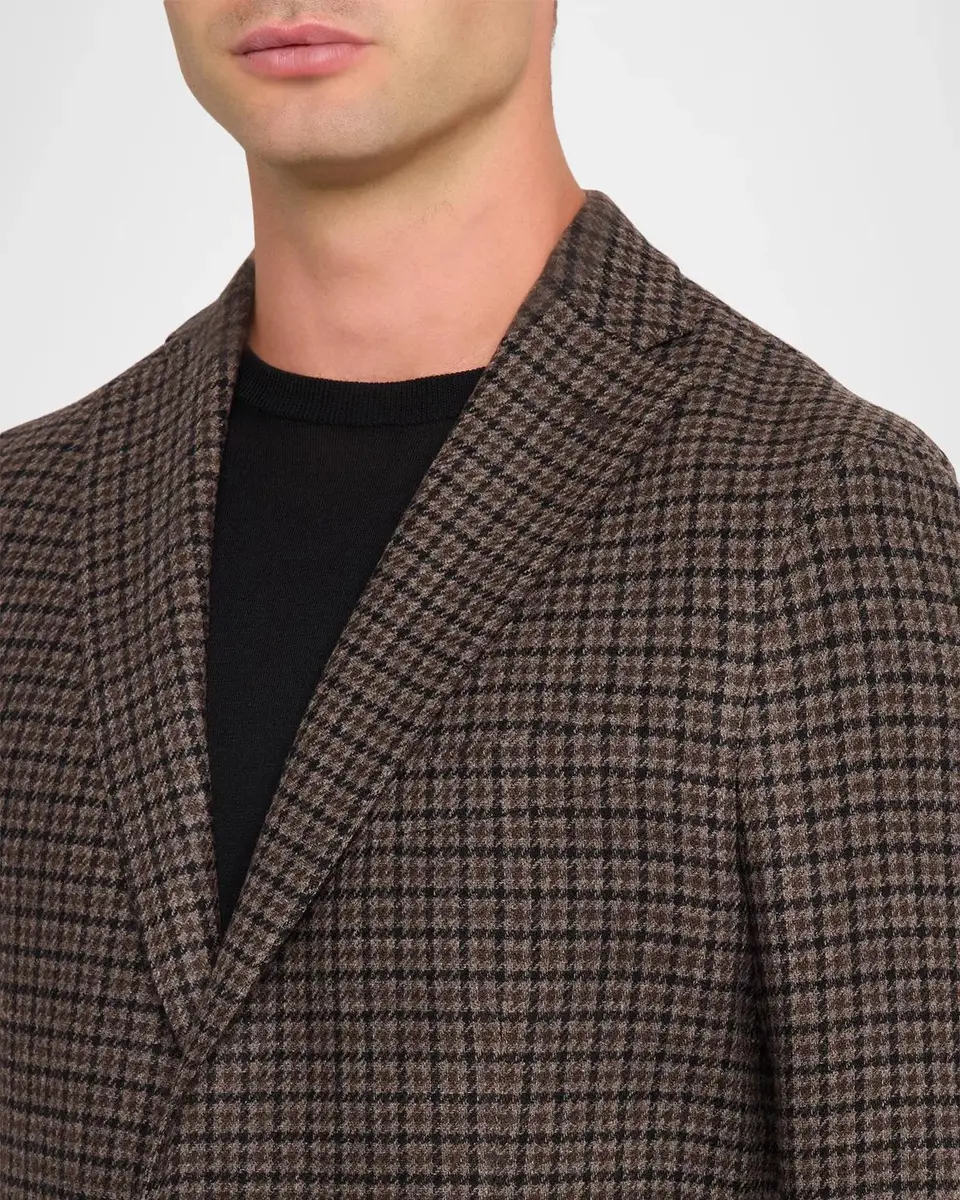 Boglioli Men's K. Jacket Houndstooth Plaid Wool & Cashmere Sport Coat | Thumbnail 5 Boglioli Men's K. Jacket Houndstooth Plaid Wool & Cashmere Sport Coat | Thumbnail 5