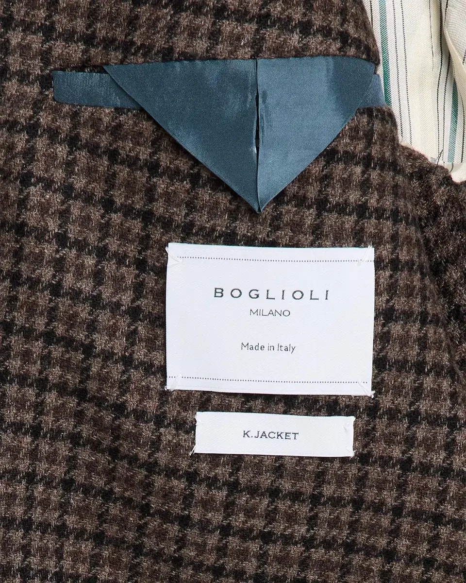 Boglioli Men's K. Jacket Houndstooth Plaid Wool & Cashmere Sport Coat | Thumbnail 6 Boglioli Men's K. Jacket Houndstooth Plaid Wool & Cashmere Sport Coat | Thumbnail 6