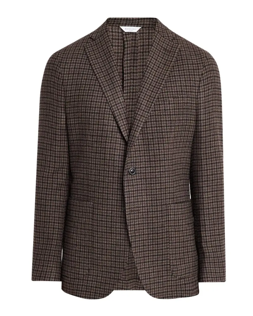 Boglioli Men's K. Jacket Houndstooth Plaid Wool & Cashmere Sport Coat