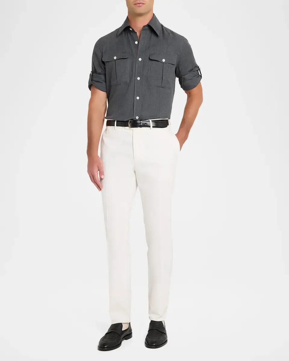 Isaia Men's Cotton Shirt Jacket | Thumbnail 2 Isaia Men's Cotton Shirt Jacket | Thumbnail 2