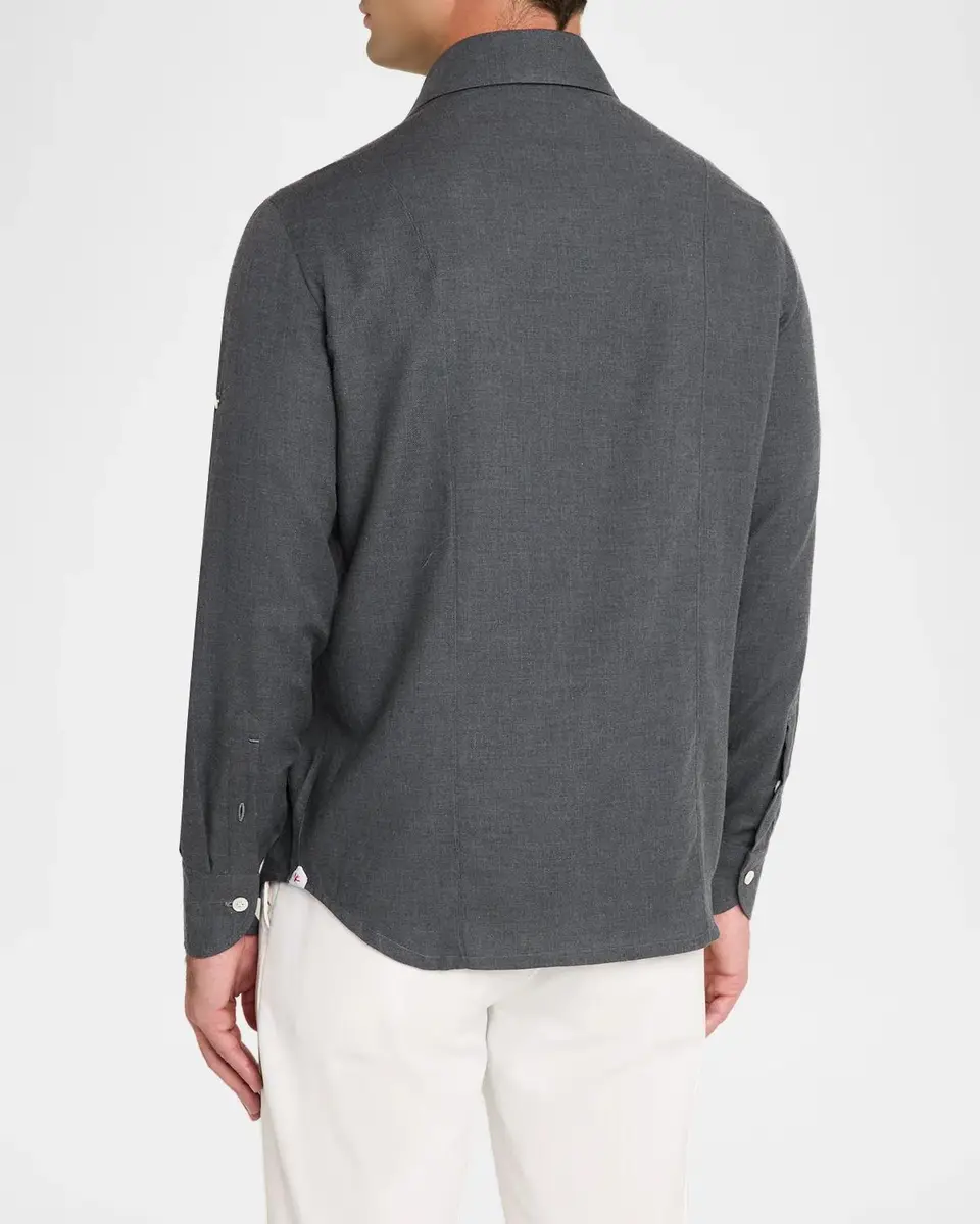 Isaia Men's Cotton Shirt Jacket | Thumbnail 3 Isaia Men's Cotton Shirt Jacket | Thumbnail 3