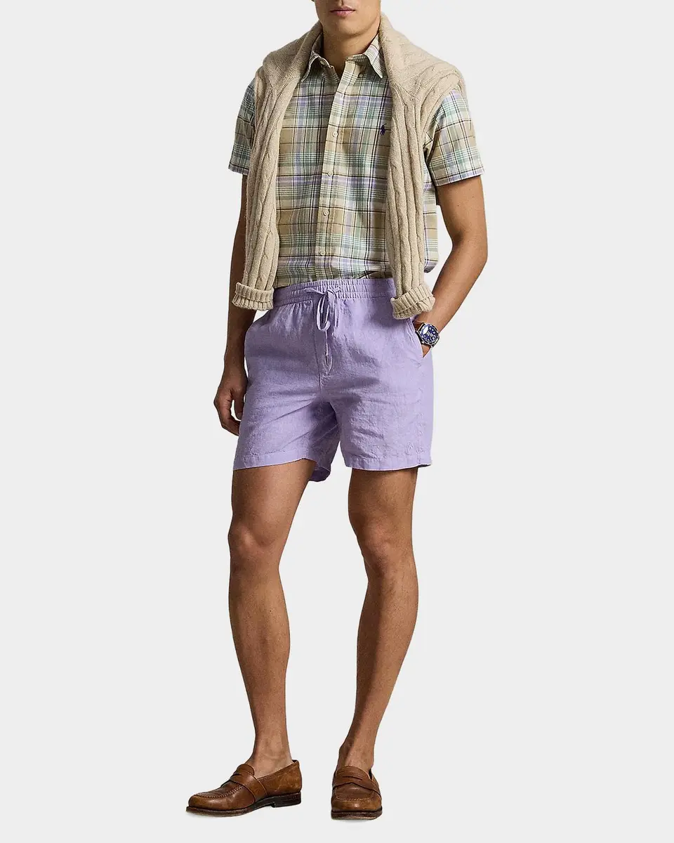 Polo Ralph Lauren Men's Classic-Fit Plaid Short-Sleeve Oxford Shirt | Thumbnail 2 Polo Ralph Lauren Men's Classic-Fit Plaid Short-Sleeve Oxford Shirt | Thumbnail 2