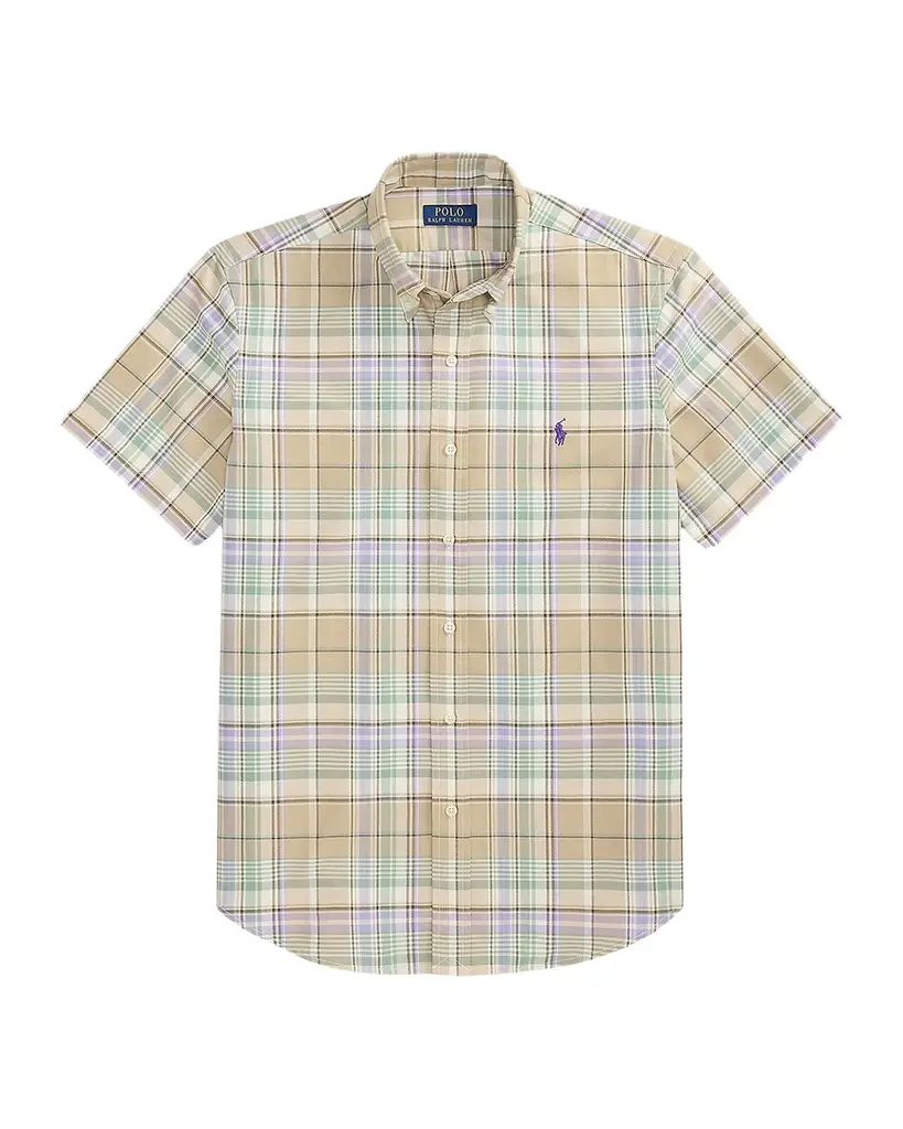 Men's Classic-Fit Plaid Short-Sleeve Oxford Shirt Men's Classic-Fit Plaid Short-Sleeve Oxford Shirt