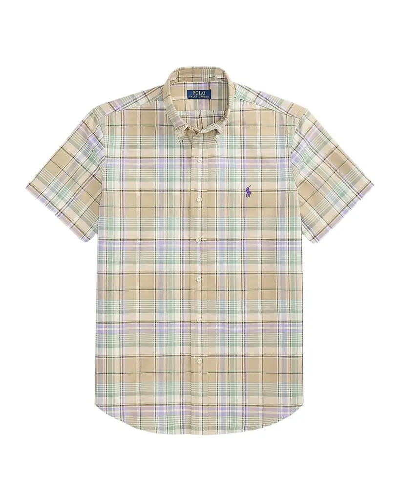 Polo Ralph Lauren Men's Classic-Fit Plaid Short-Sleeve Oxford Shirt