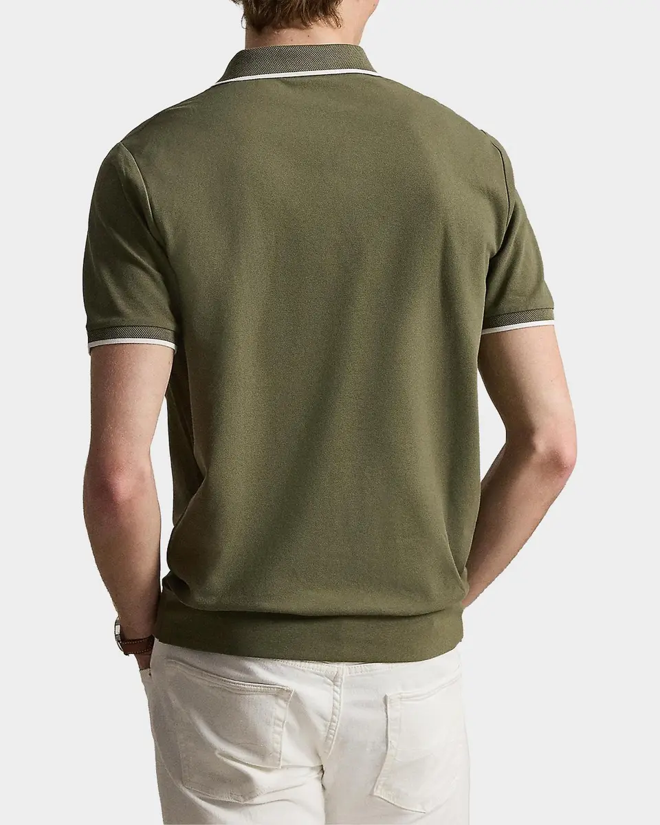 Polo Ralph Lauren Men's Classic-Fit Stretch Mesh Zip Polo Shirt | Thumbnail 4