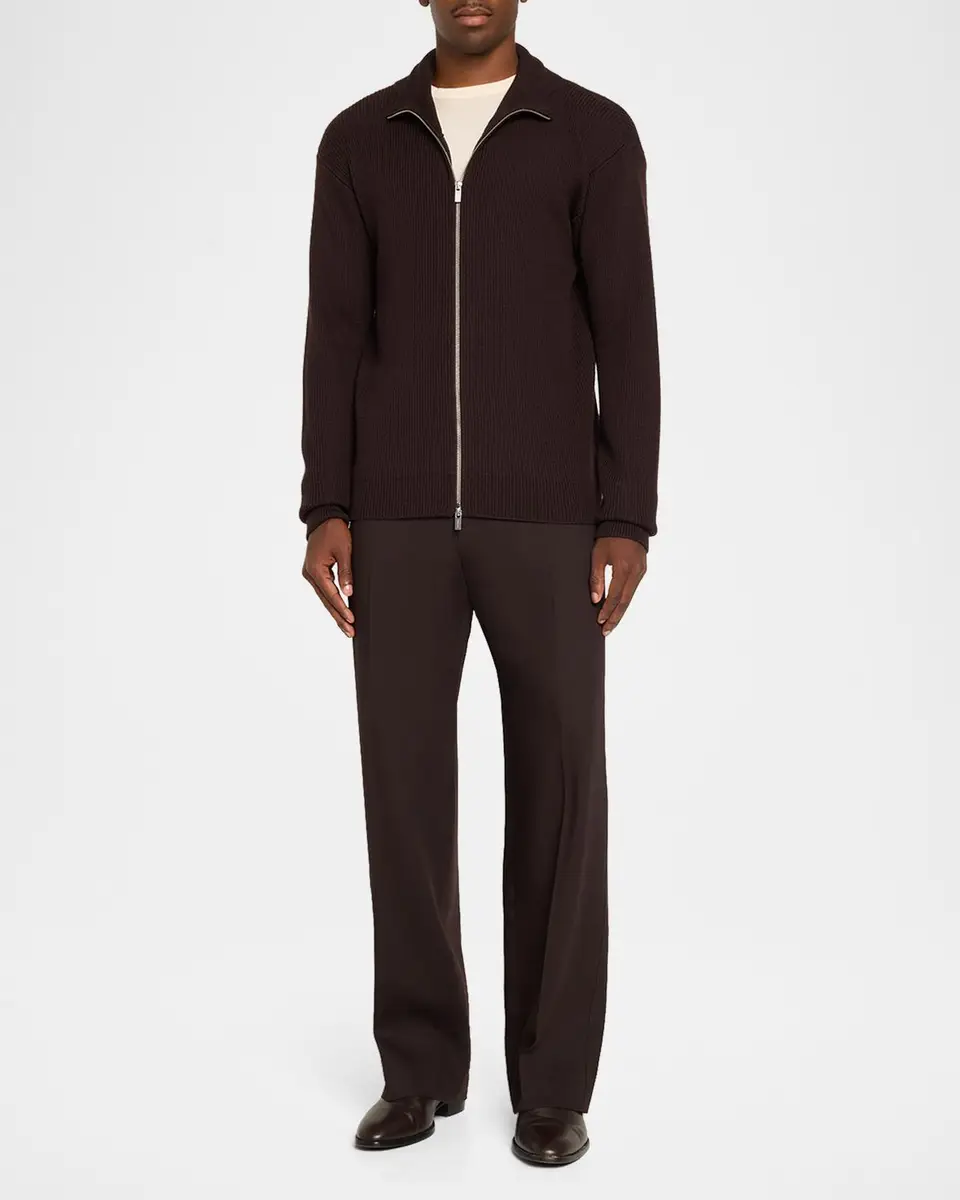 Barena Men's Corba Virgin Wool Zip-Up Cardigan | Thumbnail 2 Barena Men's Corba Virgin Wool Zip-Up Cardigan | Thumbnail 2