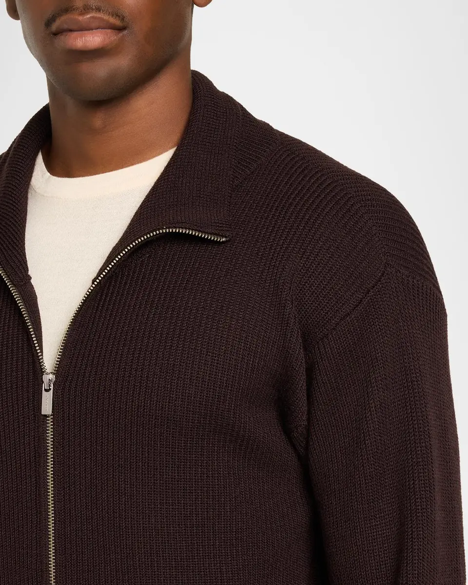 Barena Men's Corba Virgin Wool Zip-Up Cardigan | Thumbnail 5 Barena Men's Corba Virgin Wool Zip-Up Cardigan | Thumbnail 5