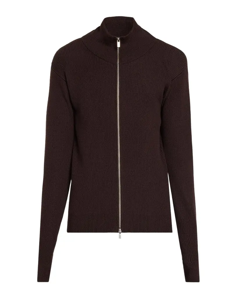 Men's Corba Virgin Wool Zip-Up Cardigan Men's Corba Virgin Wool Zip-Up Cardigan