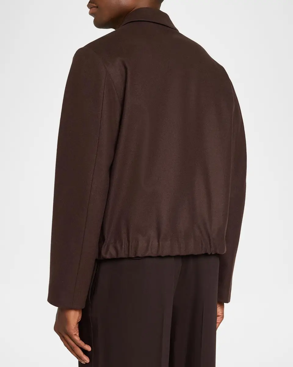 Barena Men's Magan Marine Melton Wool Mix Jacket | Thumbnail 3 Barena Men's Magan Marine Melton Wool Mix Jacket | Thumbnail 3