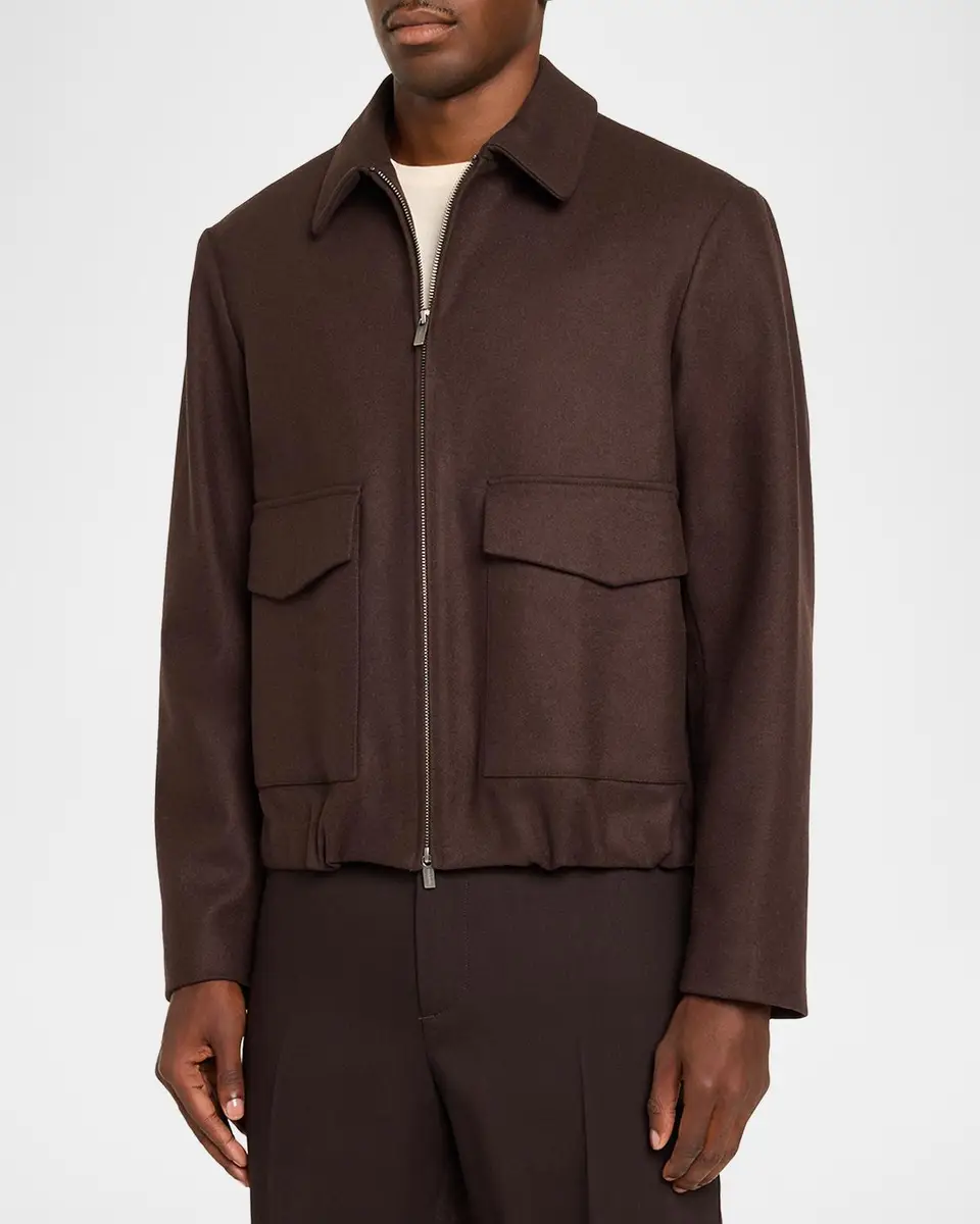 Barena Men's Magan Marine Melton Wool Mix Jacket | Thumbnail 4 Barena Men's Magan Marine Melton Wool Mix Jacket | Thumbnail 4