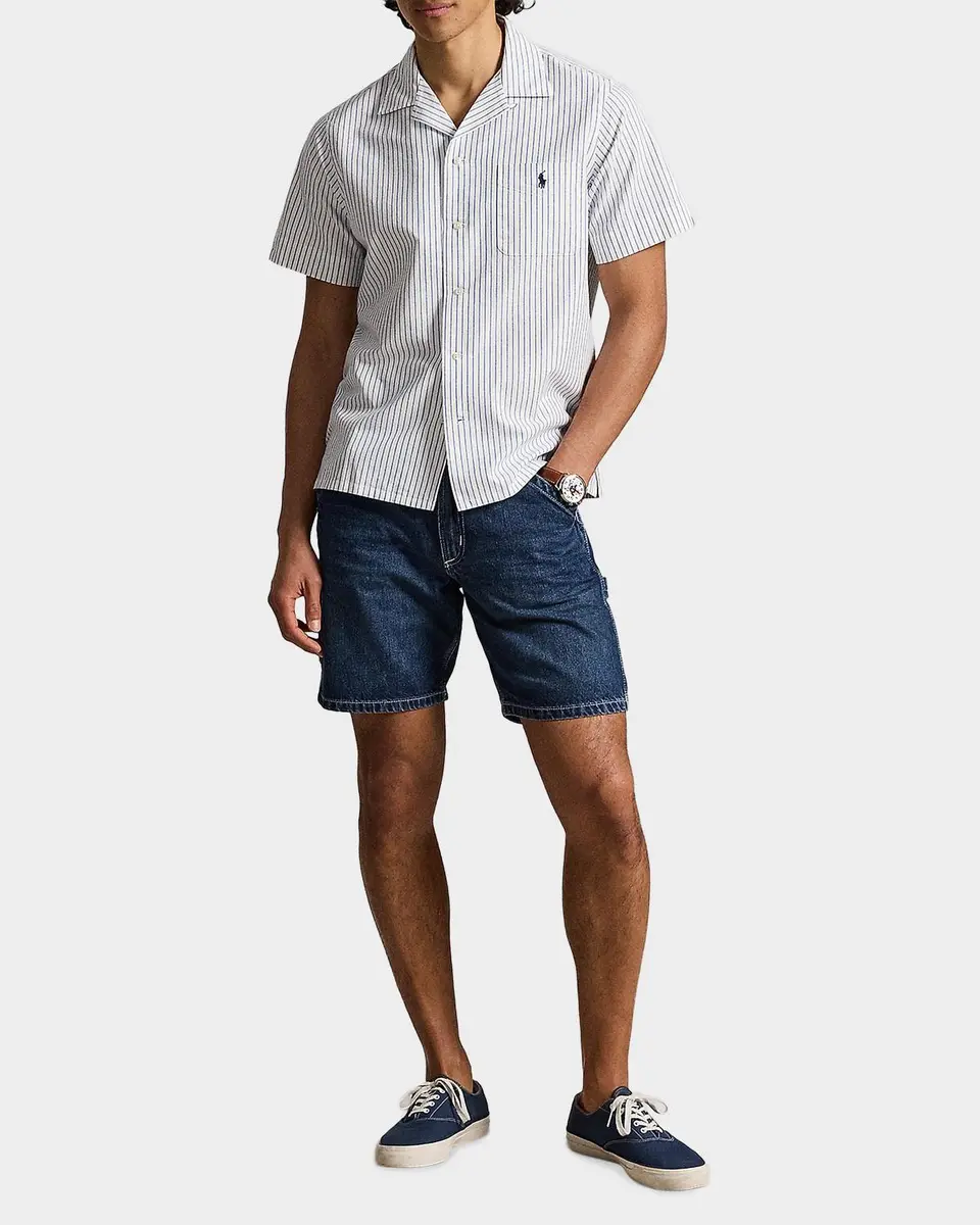 Polo Ralph Lauren Men's Classic-Fit Striped Oxford Camp Shirt | Thumbnail 2 Polo Ralph Lauren Men's Classic-Fit Striped Oxford Camp Shirt | Thumbnail 2