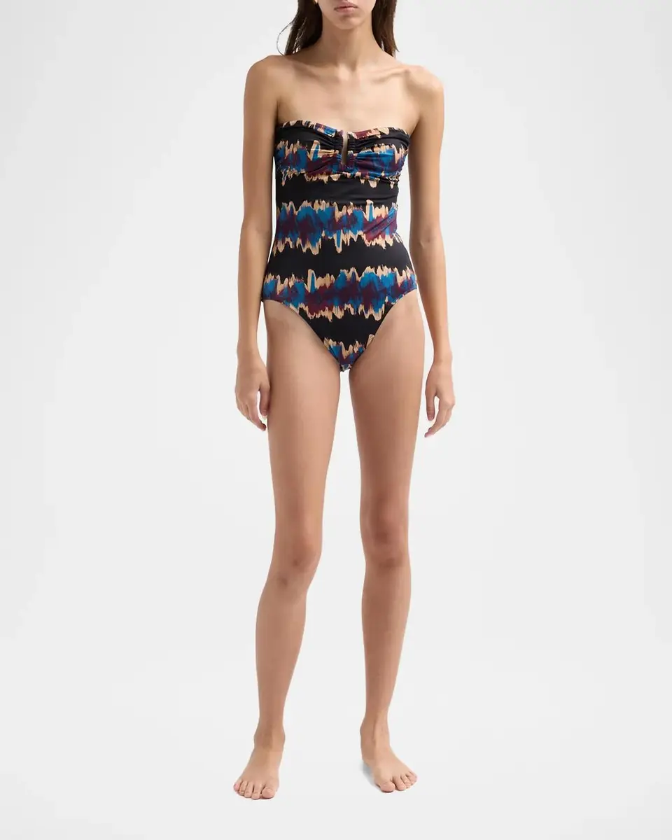 Ulla Johnson Monterey Printed Strapless One-Piece Swimsuit | Thumbnail 2
