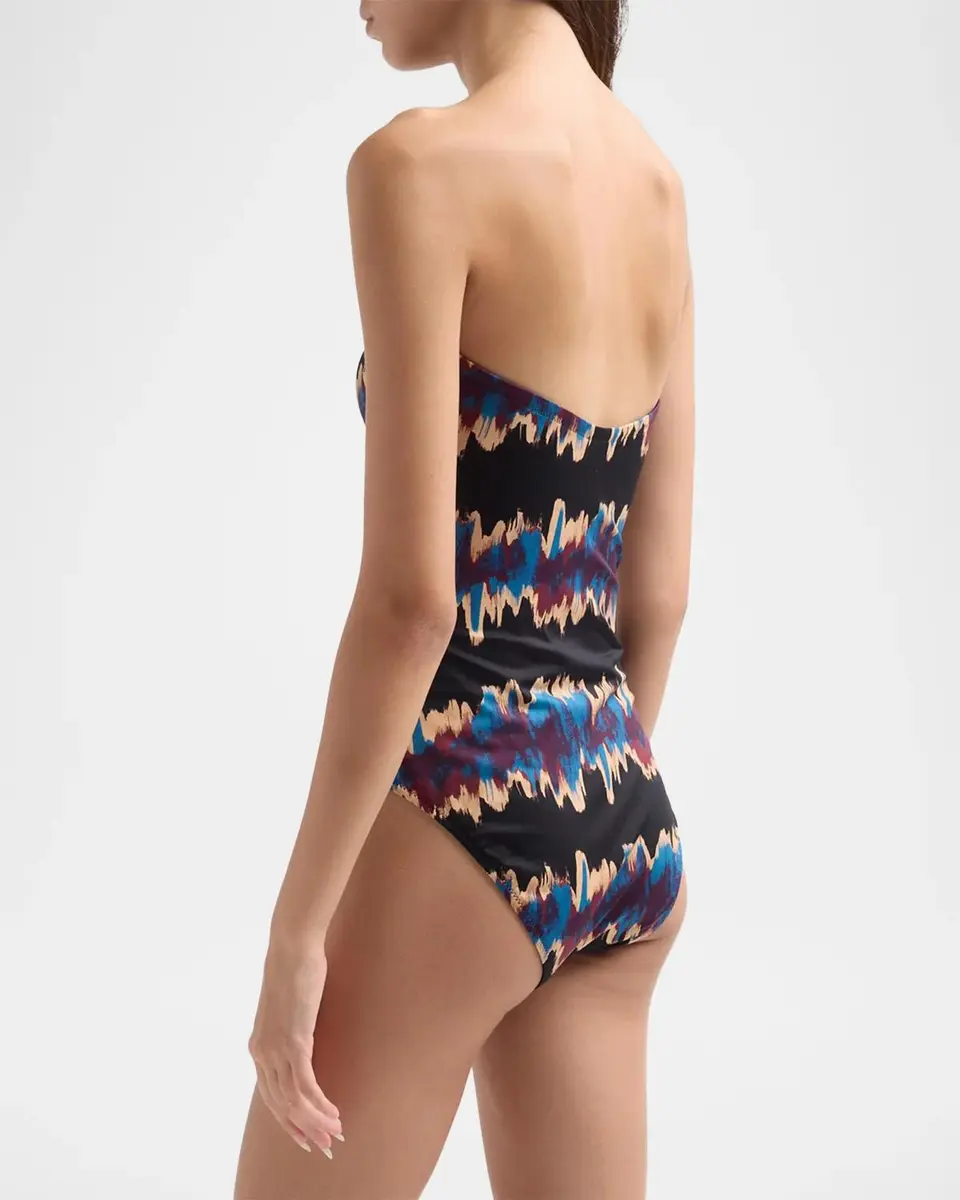 Ulla Johnson Monterey Printed Strapless One-Piece Swimsuit | Thumbnail 3