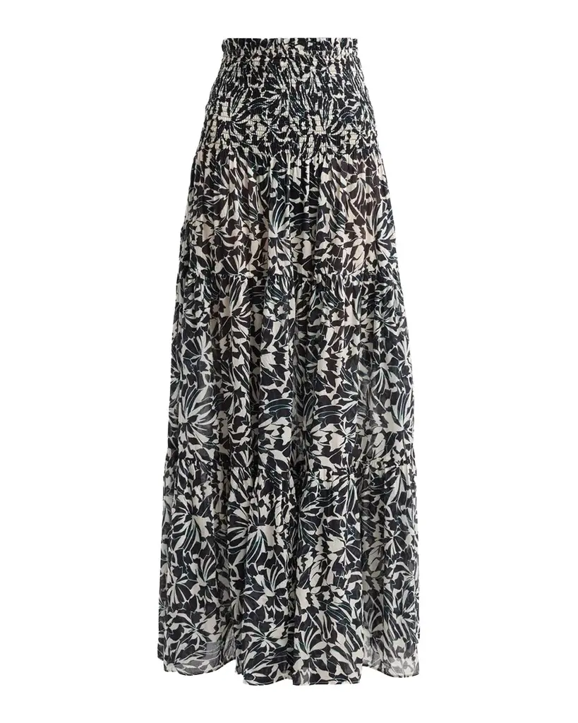 Lucca Smocked Strapless Midi Dress Lucca Smocked Strapless Midi Dress