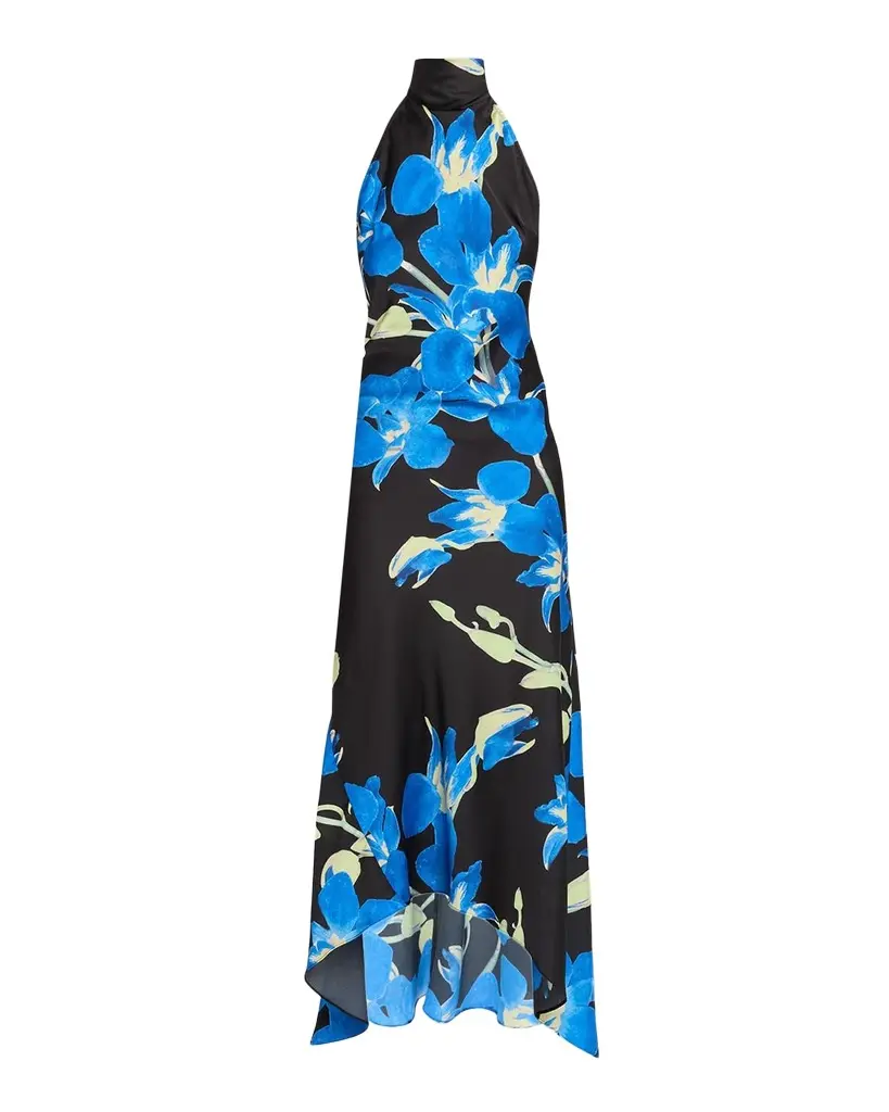 Misa Los Angeles Fiore Halter High-Low Dress
