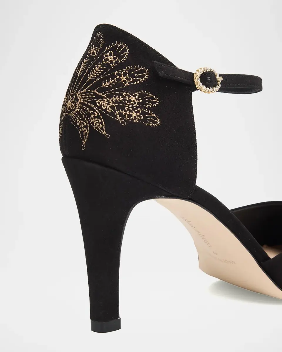 Cinq à Sept Mariana 80MM Embroidered Suede Pumps | Thumbnail 5 Cinq à Sept Mariana 80MM Embroidered Suede Pumps | Thumbnail 5
