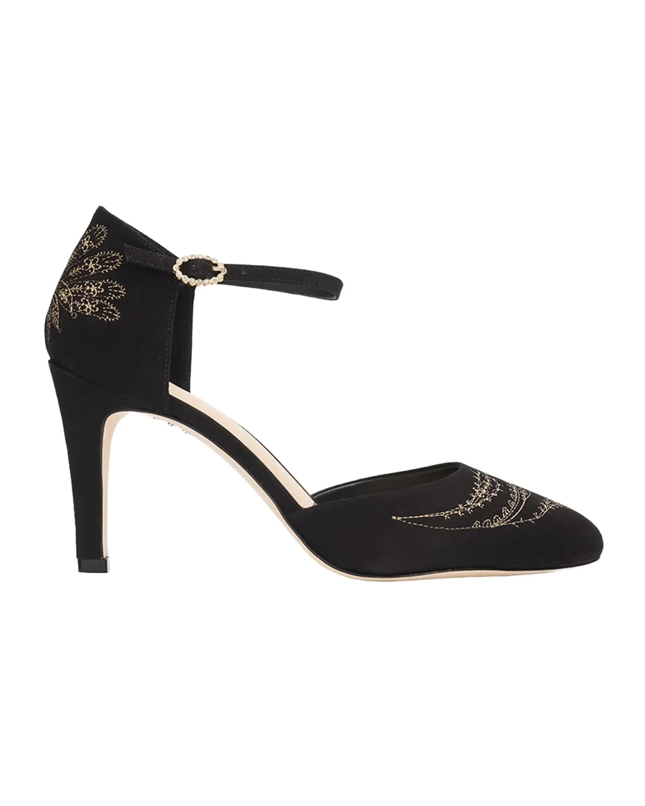 Cinq à Sept Mariana 80MM Embroidered Suede Pumps