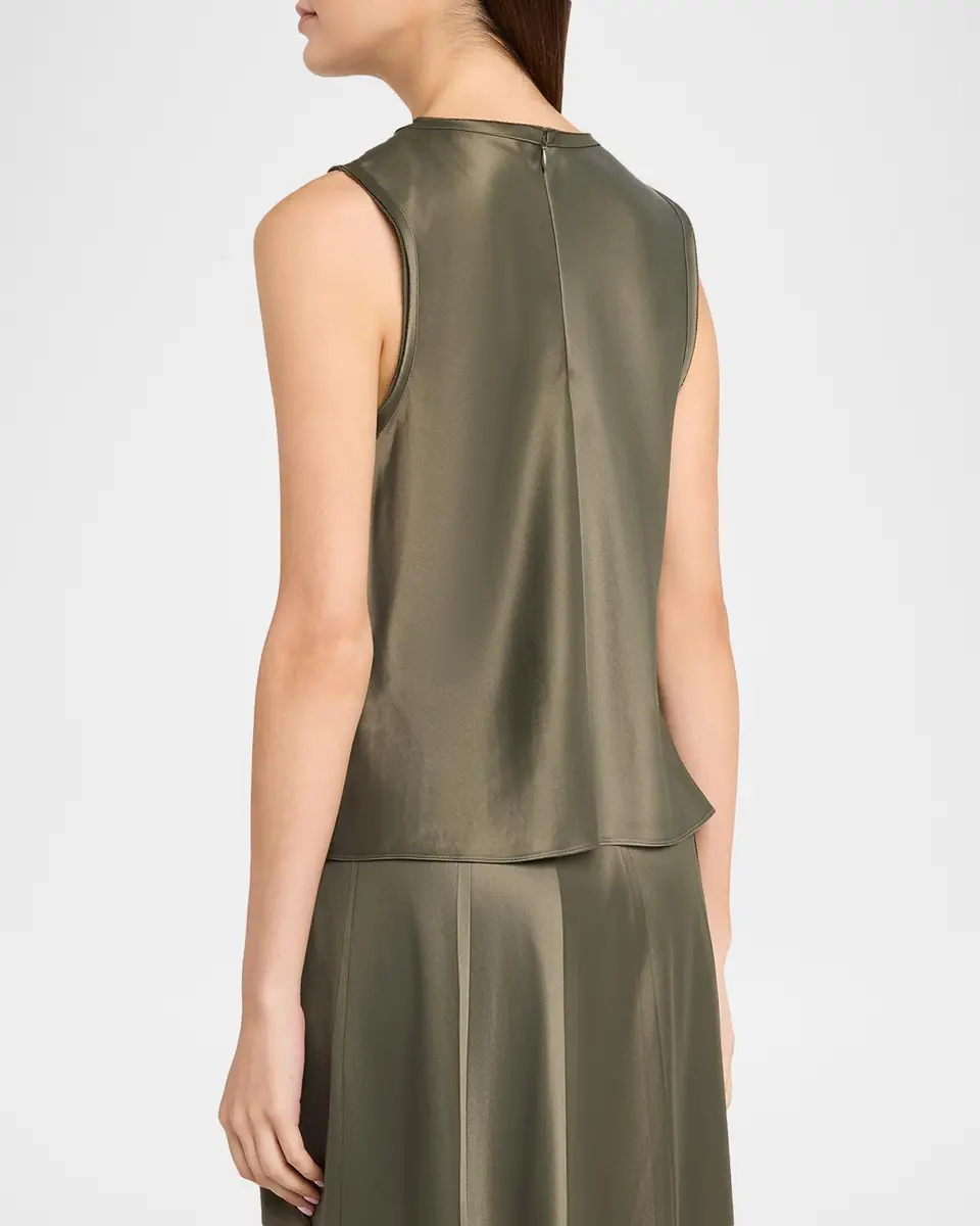 Vince Sleeveless Bias-Cut Satin Top | Thumbnail 3 Vince Sleeveless Bias-Cut Satin Top | Thumbnail 3