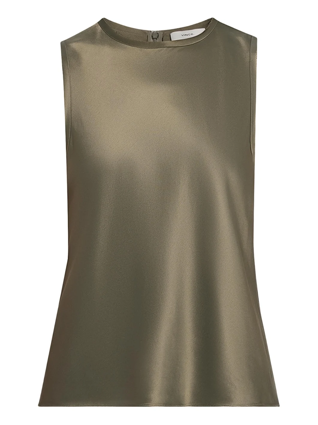 Vince Sleeveless Bias-Cut Satin Top