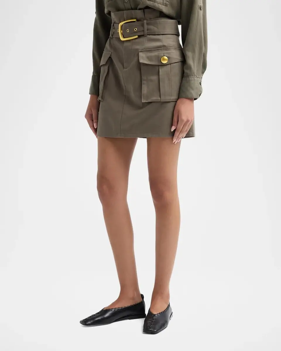 L'Agence Maelis Paperbag Cotton Mini Skirt | Thumbnail 4 L'Agence Maelis Paperbag Cotton Mini Skirt | Thumbnail 4