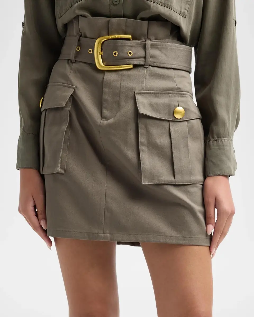 L'Agence Maelis Paperbag Cotton Mini Skirt | Thumbnail 5 L'Agence Maelis Paperbag Cotton Mini Skirt | Thumbnail 5