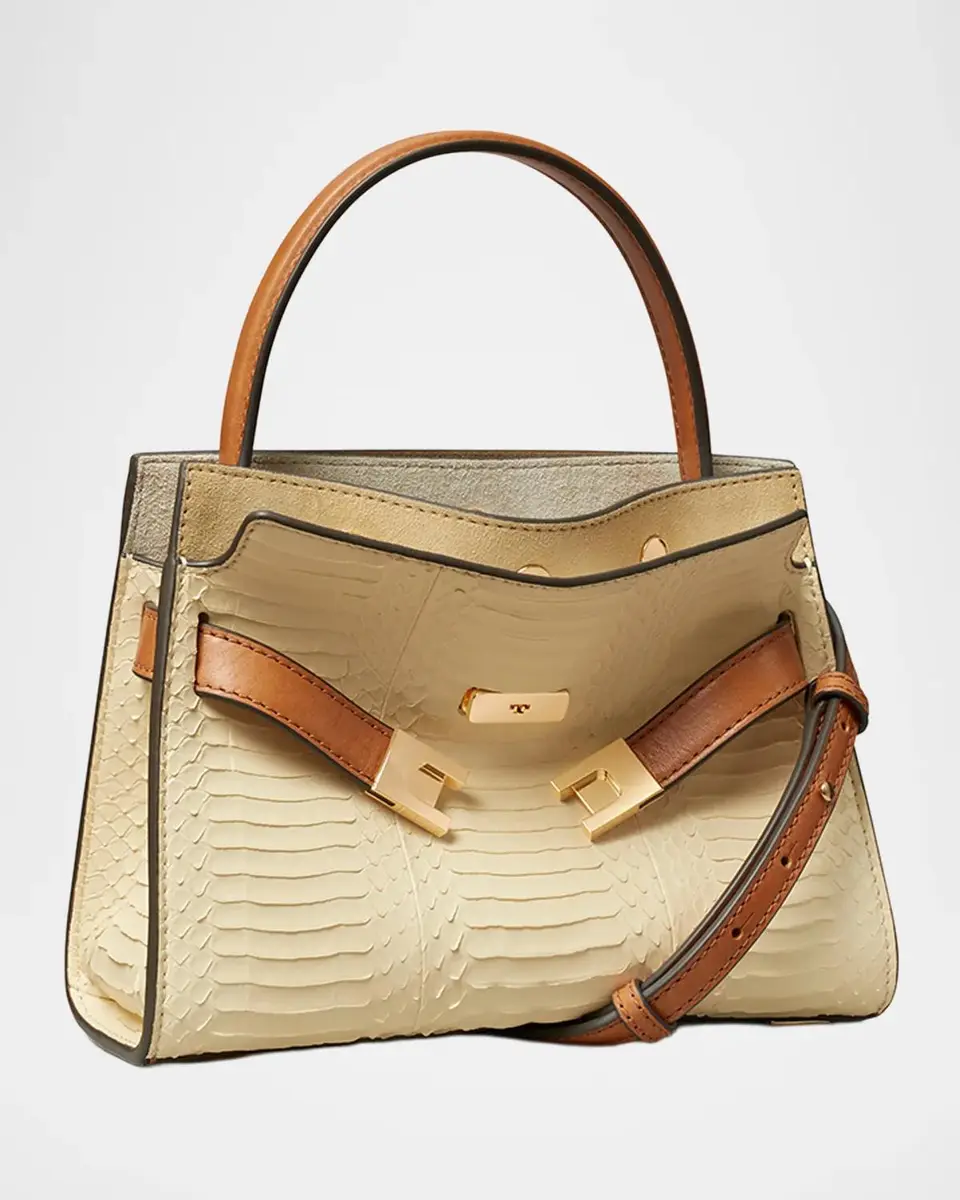 Tory Burch Lee Radziwill Snakeskin-Embossed Top-Handle Bag | Thumbnail 3 Tory Burch Lee Radziwill Snakeskin-Embossed Top-Handle Bag | Thumbnail 3