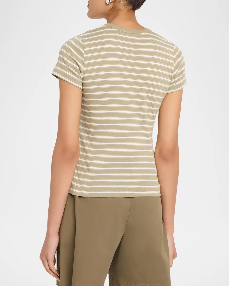 Vince Stripe Shrunken Tee | Thumbnail 3 Vince Stripe Shrunken Tee | Thumbnail 3