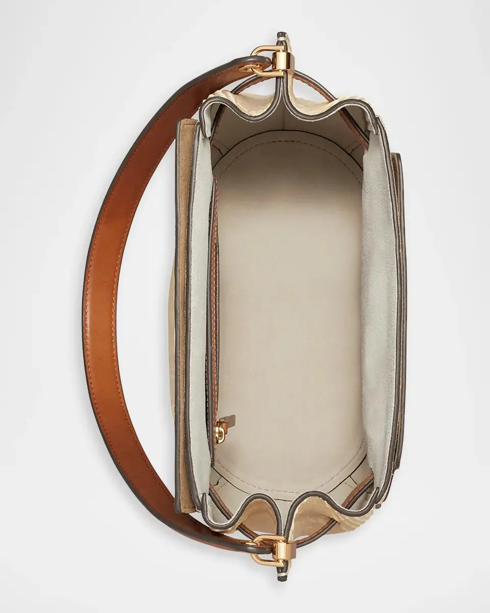 Tory Burch Lee Radziwill Snake-Embossed Leather Bucket Bag | Thumbnail 3 Tory Burch Lee Radziwill Snake-Embossed Leather Bucket Bag | Thumbnail 3