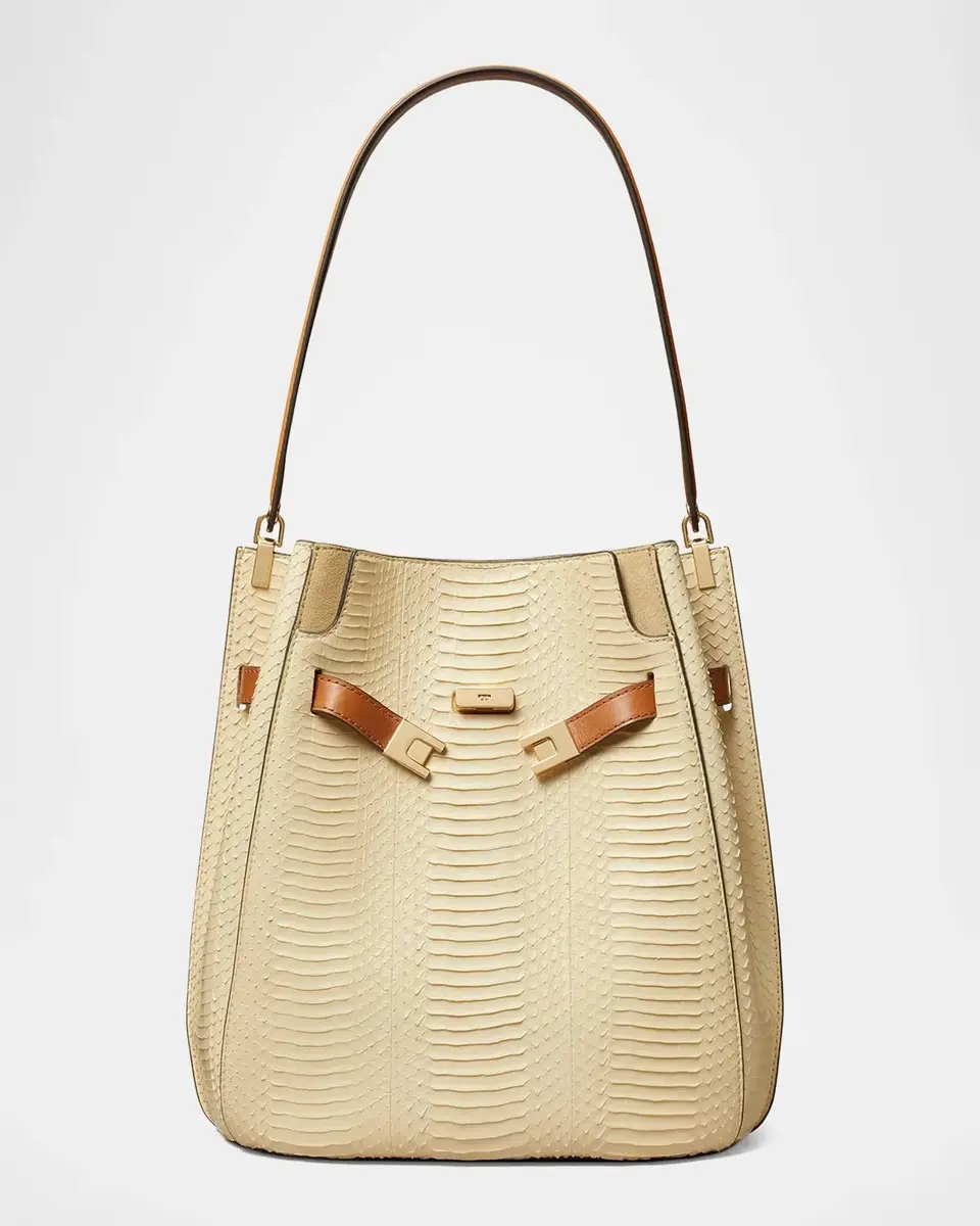 Tory Burch Lee Radziwill Snake-Embossed Leather Bucket Bag | Thumbnail 6 Tory Burch Lee Radziwill Snake-Embossed Leather Bucket Bag | Thumbnail 6