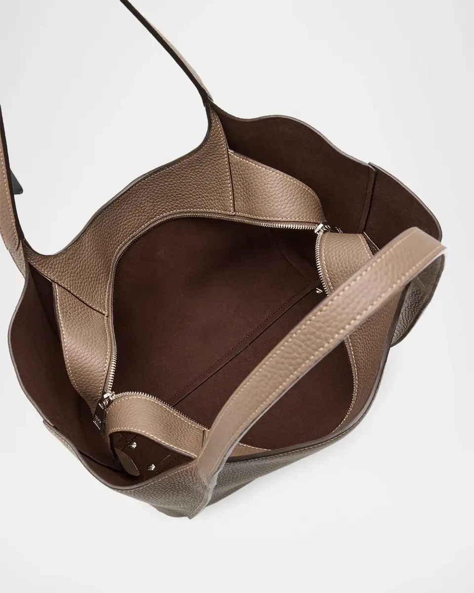Tod's T Timeless Grained Leather Shopping Tote Bag | Thumbnail 4 Tod's T Timeless Grained Leather Shopping Tote Bag | Thumbnail 4
