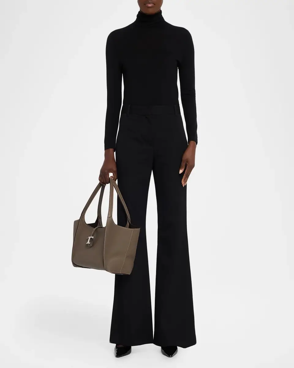 Tod's T Timeless Grained Leather Shopping Tote Bag | Thumbnail 5 Tod's T Timeless Grained Leather Shopping Tote Bag | Thumbnail 5