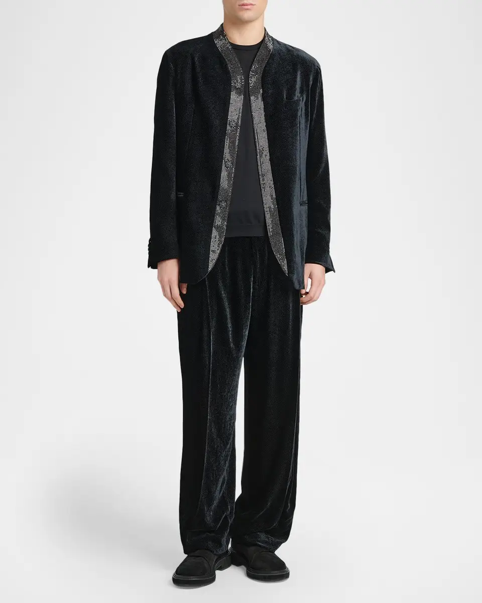 Giorgio Armani Men's Crystal-Trim Jacket | Thumbnail 2 Giorgio Armani Men's Crystal-Trim Jacket | Thumbnail 2